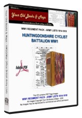 HUNTINGDONSHIRE CYCLIST BATTALION WW1 1914-1918 HUNTINGDONSHIRE CYCLIST BATTALION WW1 1914-1918