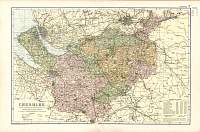 Cheshire map 1904 Bacon