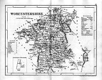 Worcestershire Map Dugdale 1846