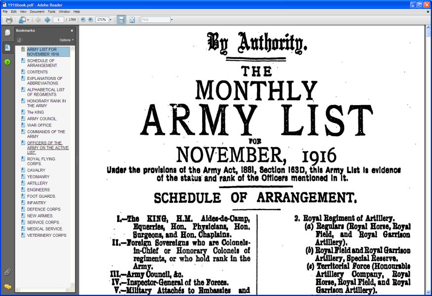 British Army List 1916