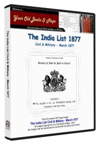 India List - Civil & Military 1877