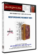BEDFORDSHIRE REGIMENT WW1 BRITISH ARMY LISTS