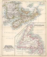 Map of Nova Scotia - Newfoundland 1893
